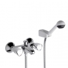 Настенный смеситель для ванны с автоматическим переключателем и ручным душем Roca Brava A5A0130C00 Хром