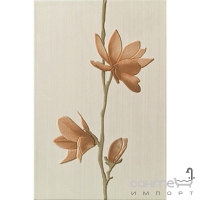 Плитка керамічна декор Pilch Kaleydos Magnolia 2 krem 30x45 (кахель з квітами)