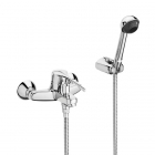 Настенный смеситель для ванны с длиной ручкой и ручным душем Roca Victoria A5A0123C00 Хром