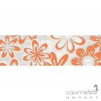 Плитка керамическая декор ELEGANCE Bloom оранж