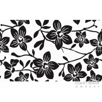 Плитка керамічна декор Elegance Tahiti Panel чорний (квіти)