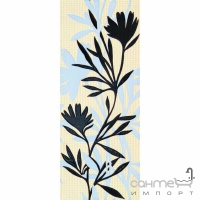 Плитка керамічна декор Elegance Tralcio FLOWER-BL (кахель з квітами)