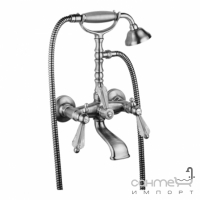 Змішувач для ванни з душовою лійкою та шлангом Giulini G Praga Crystal F7500/S Хром