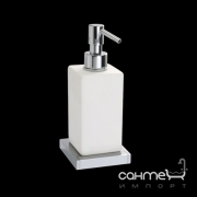 Дозатор для жидкого мыла керамический настенный с держателем из латуни Bagno & Associati Domino DM 127 51 Хром