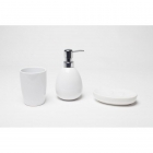 Набір для ванни: дозатор, мильниця та склянка, білий Trento Aquacolor 33481