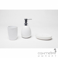 Набор для ванны: дозатор, мыльница и стакан, белый Trento Aquacolor 33481