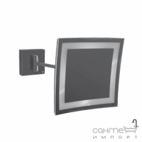Зеркало с двойным увеличением на двойном шарнире с LED подсветкой Giulini G Specchi FSP0003 Хром