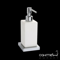 Дозатор для жидкого мыла керамический настенный с держателем из латуни Bagno & Associati Domino DM 127 51 Хром