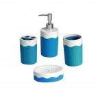 Набір аксесуарів для ванної кімнати, синій Trento Marinella 35019