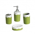 Набор аксессуаров для ванной комнаты, зелёный Trento Marinella 35017