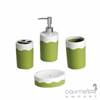 Набор аксессуаров для ванной комнаты, зелёный Trento Marinella 35017