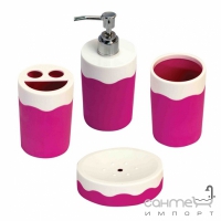 Набір аксесуарів для ванної кімнати, рожевий Trento Marinella 35018