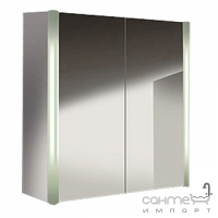 Зеркальный шкафчик с подсветкой 80см люминесцентный Duravit Multibox LM 977103700 белый алюминий