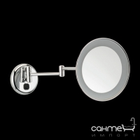 Зеркало с двукратным увлечением и подсветкой LED на двойном кронштейне Bagno & Associati Specchi SP 803 51 Хром